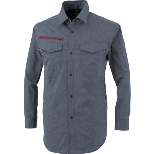 XEBEC 長袖シャツ1753−116−LL 杢ブ