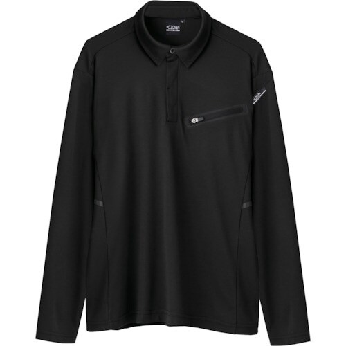 XEBEC 長袖ポロシャツ6115−90−S クロ