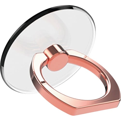 air−J スマホリング丸ベースクリア ローズゴー