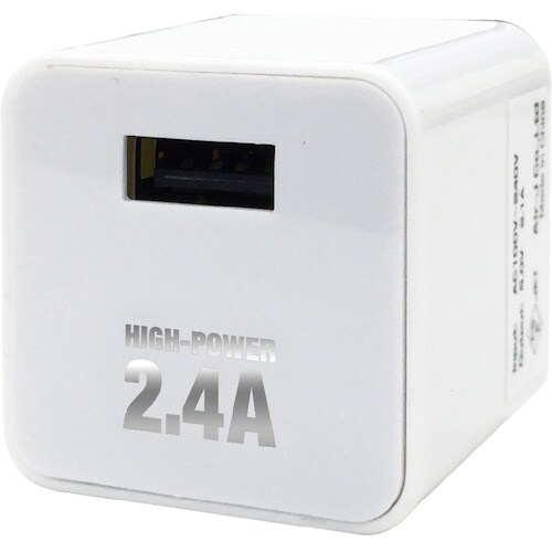 air−J 2.4A AC充電器キューブ WH