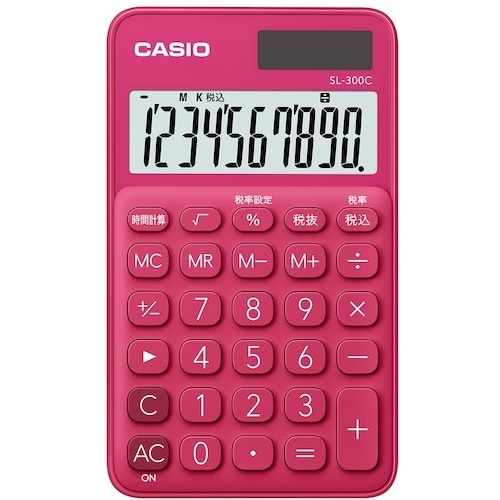 カシオ カシオ手帳型カラフル電卓 ビビットピンク