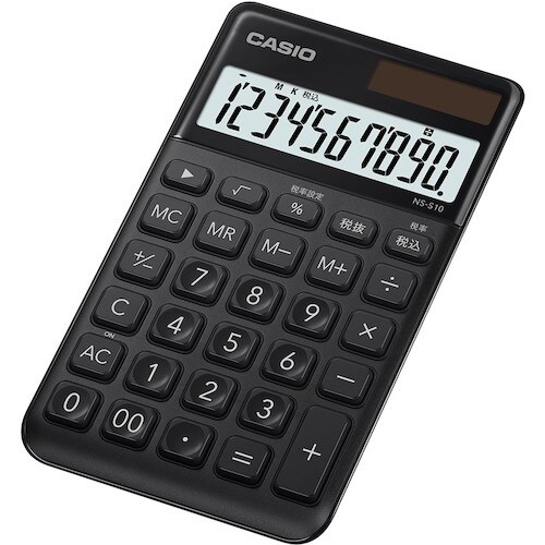 カシオ カシオ大判手帳型スタイリッシュ電卓 ブラッ