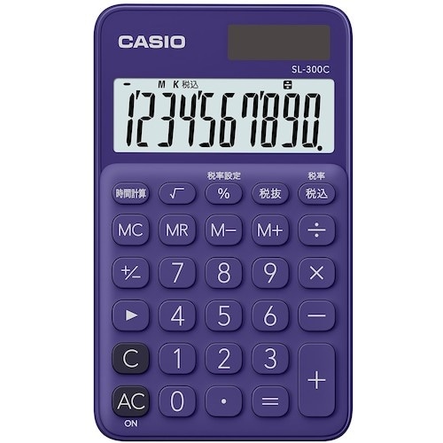 カシオ カシオ手帳型カラフル電卓 パープル