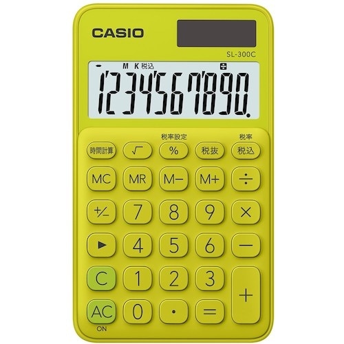カシオ カシオ手帳型カラフル電卓 ライムグリーン