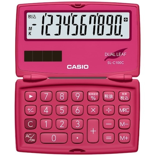 カシオ カシオ折りたたみ手帳型カラフル電卓 ビビッ