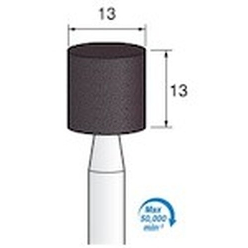 アルゴファイル 軸付ブラック砥石#46 Φ13X1