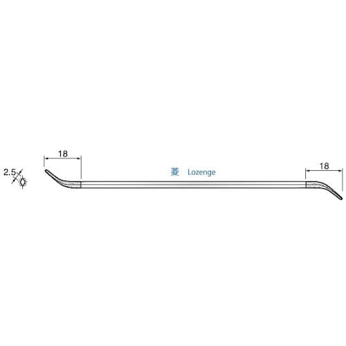アルゴファイル ダイヤモンドヤスリ両コテ菱 #17