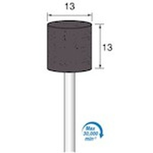 アルゴファイル 軸付ブラック砥石#46 Φ13X1