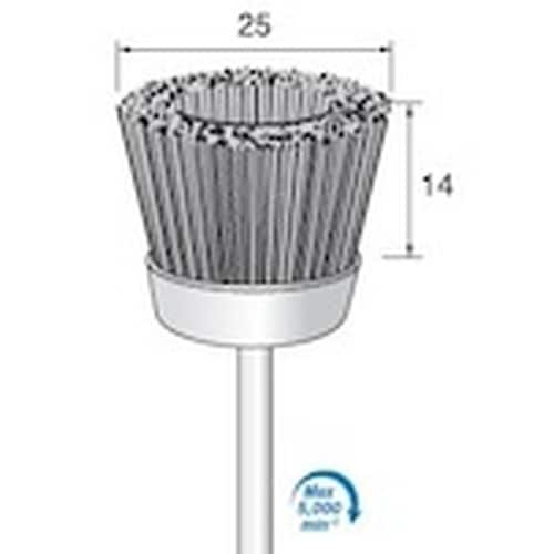アルゴファイル 毛ブラシカップ型馬毛 Φ25X14