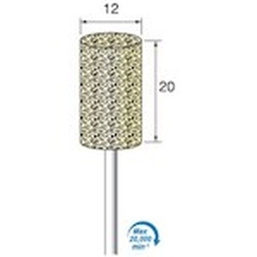 アルゴファイル 軸付フェルトバフ ソフト Φ12X