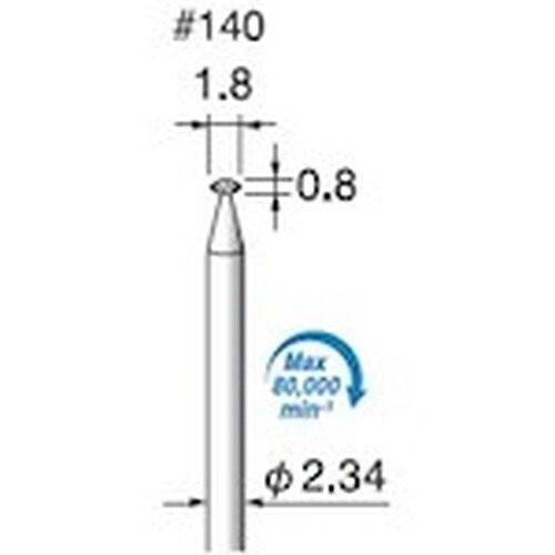 アルゴファイル 電着ダイヤモンドバー Φ1.8X0