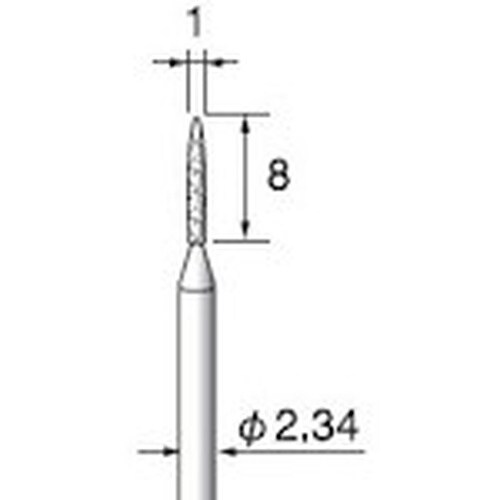 アルゴファイル 電着ダイヤモンドバー#140 Φ1