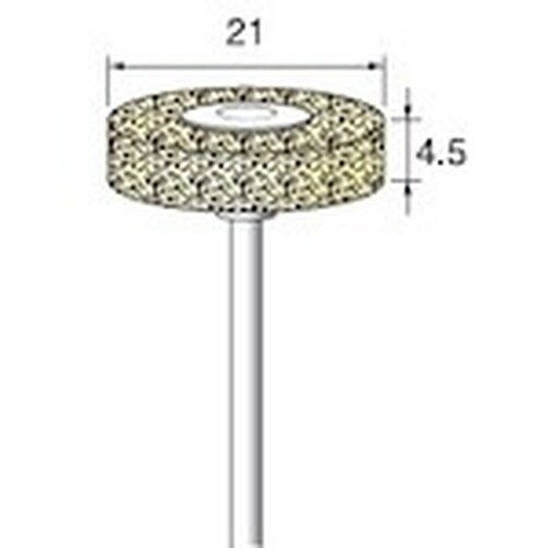 アルゴファイル 軸付フェルトバフ Φ21X4.5