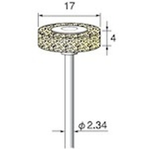 アルゴファイル 軸付フェルトバフ Φ17X4 Φ2