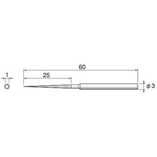 アルゴファイル 交換用電着ダイヤモンドヤスリ丸 Φ
