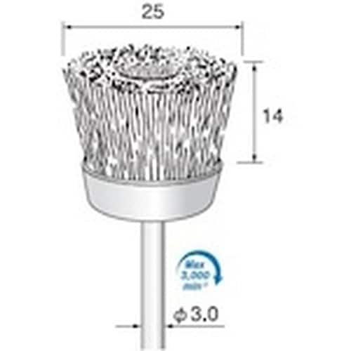 アルゴファイル スチールブラシカップ型 Φ25X1