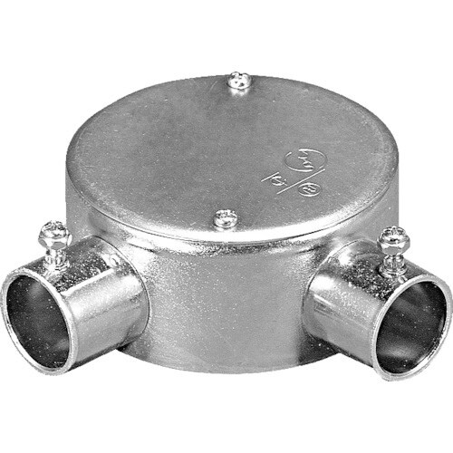 外山電気 ねじ無し 丸型BOX直角鋼板