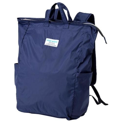 アイメディア 手の平サイズに畳めるリュック ネイビ