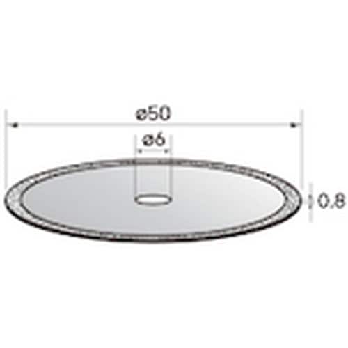 ナカニシ 電着ダイヤモンドディスク φ50×0.8