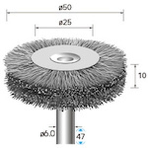 ナカニシ ステンレスブラシ ホイール φ50×10