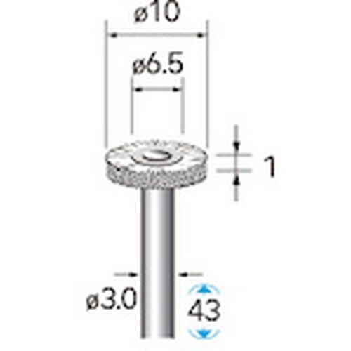 ナカニシ ステンレスブラシ ホイール 3本入 φ1