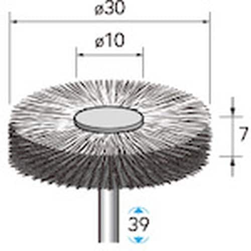 ナカニシ ステンレスブラシ 特厚ホイール 5本入
