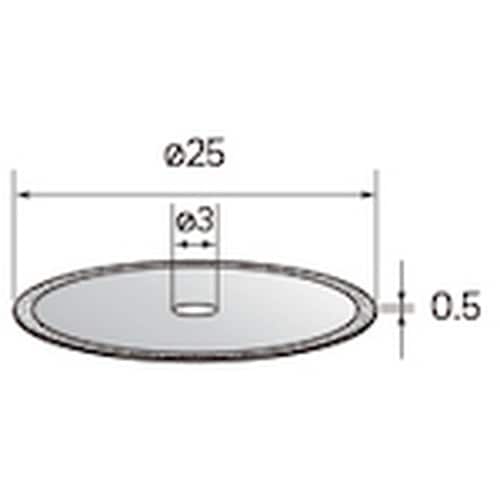 ナカニシ 電着ダイヤモンドディスク φ25×0.5
