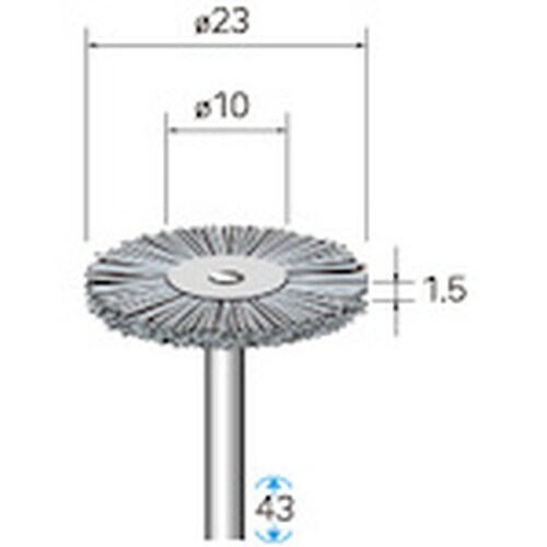 ナカニシ 砥粒入りナイロンブラシ 5本入 ホイール