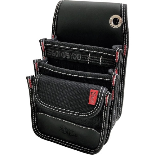 ベストツール 極匠 帆布製小型腰袋3段フタ付