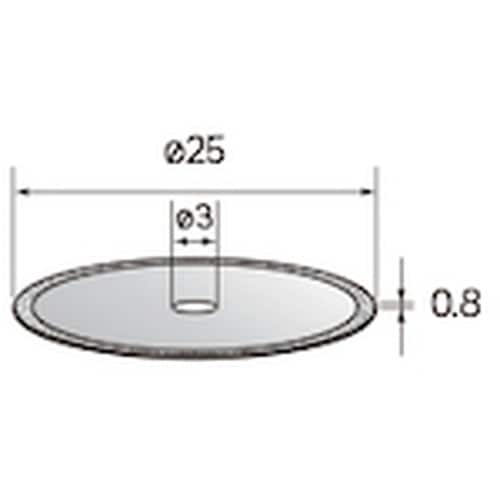 ナカニシ 電着ダイヤモンドディスク φ25×0.8