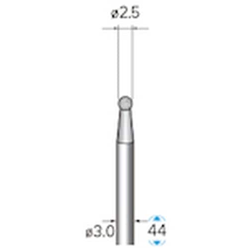 ナカニシ 天然ダイヤモンドバー 球型 φ2.5×軸