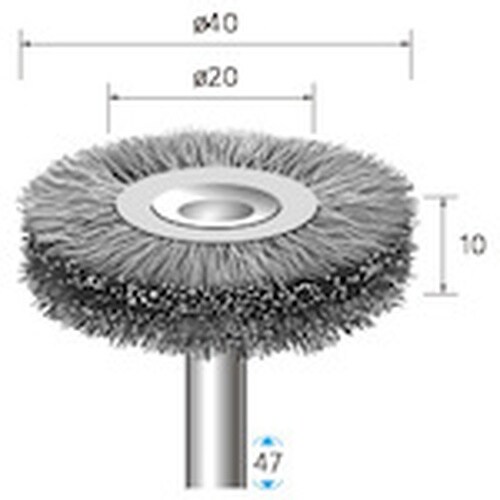 ナカニシ ステンレスブラシ ホイール φ40×10