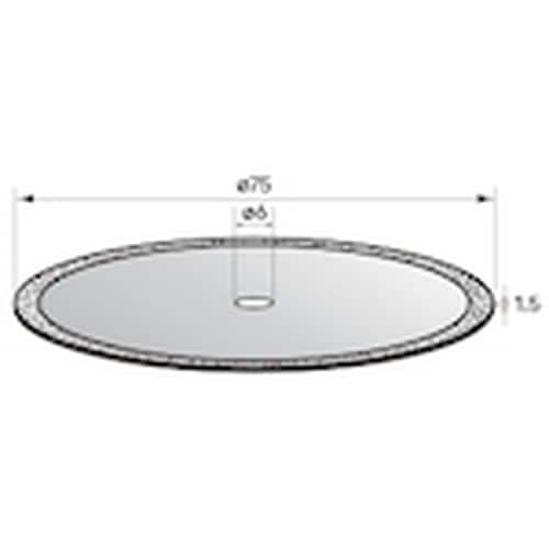 ナカニシ 電着ダイヤモンドディスク φ75×1.5