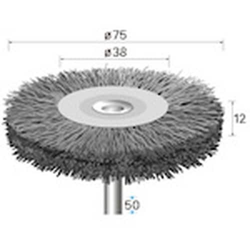 ナカニシ 砥粒入りナイロンブラシ ホイール φ75