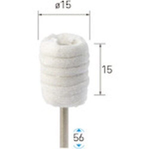 ナカニシ 布バフ 特厚 3本入 φ15×15×軸φ