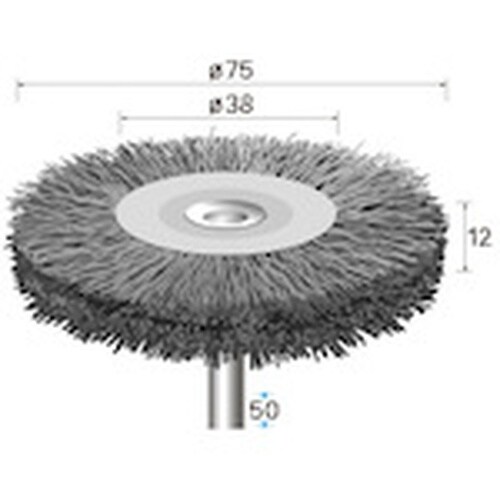 ナカニシ 砥粒入りナイロンブラシ ホイール φ75