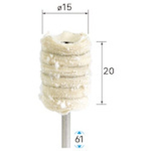 ナカニシ ソフト綿バフ 特厚 3本入 φ15×20