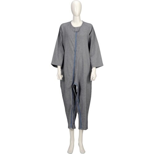 竹虎 ソフトケアねまき両開きファスナ−厚手 紺 S