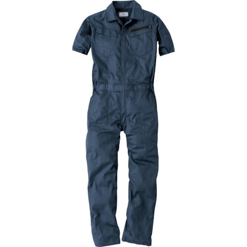 CHUSAN コスパヘリンボーン半袖ツナギ ネイビ