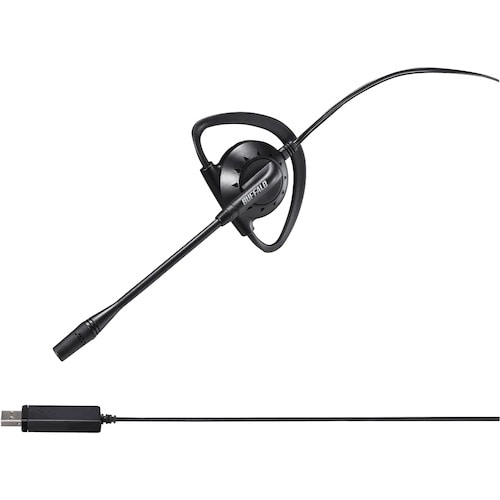 BUFFALO 片耳イヤフック式モノラルヘッドセッ