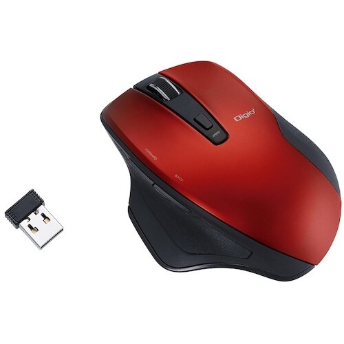 ナカバヤシ 無線静音5ボタンBlueLEDマウス/