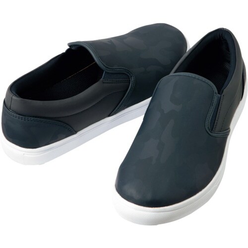 アイトス 耐油耐滑スニーカーカモフラネイビー25.