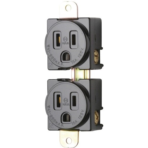 明工 2連形接地埋込コンセント P:96φ4.5