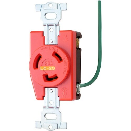 明工 接地2P 20A 引掛埋込コンセント(接地リ