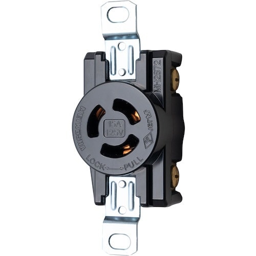 明工 機器用接地2P 15A引掛埋込コンセント P