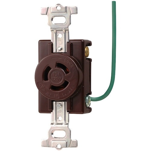 明工 接地2P 15A 引掛埋込コンセント(接地リ