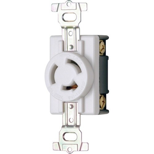 明工 3P 20A 引掛埋込コンセント(白)