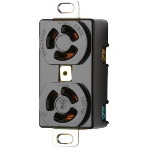 明工 機器用接地2P 15A引掛埋込ダブルコンセン