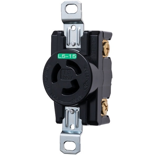 明工 機器用接地2P 15A引掛埋込コンセント 1