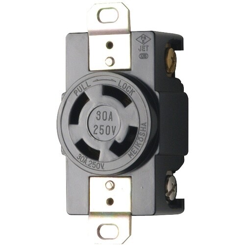 明工 機器用接地3P 30A引掛埋込コンセント P